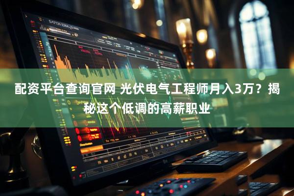 配资平台查询官网 光伏电气工程师月入3万？揭秘这个低调的高薪职业